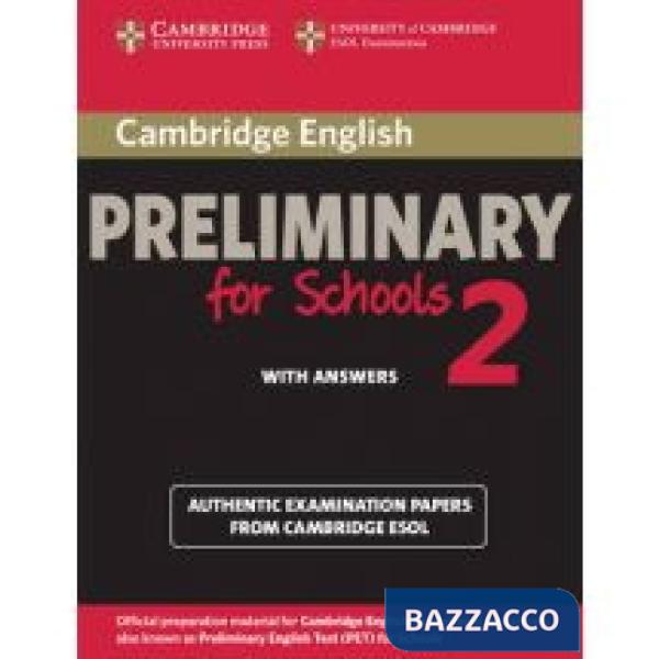 ESOL CAMB PET FOR SCHOOLS 2 SB W/A