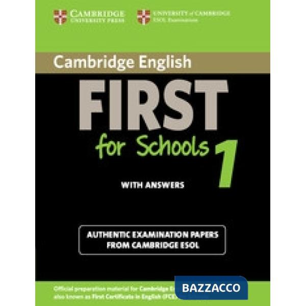 CAMBRIDGE ENGLISH FIRST FOR SCHOOLS 1 STUDENT'S BO