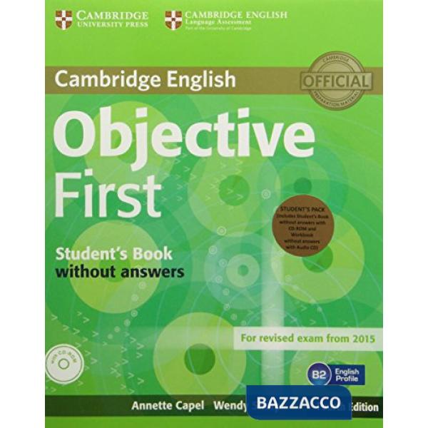 OBJECTIVE FIRST 4ED SB WO/A + CDROM + WB WO/A + CD