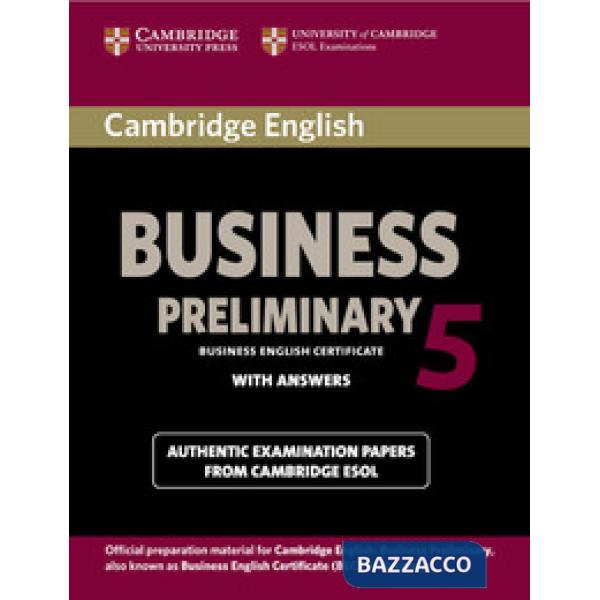 ESOL CAMBRIDGE BEC 5 PRELIMINARY BK W/A