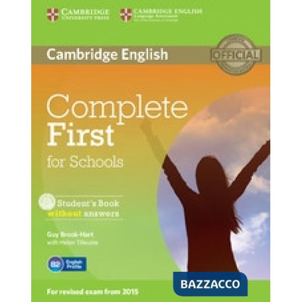 COMPLETE FIRST FOR SCHOOL SB WO/A + CDROM + WB WO/