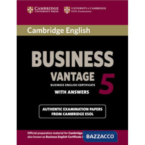 ESOL CAMBRIDGE BEC 5 VANTAGE BK W/A
