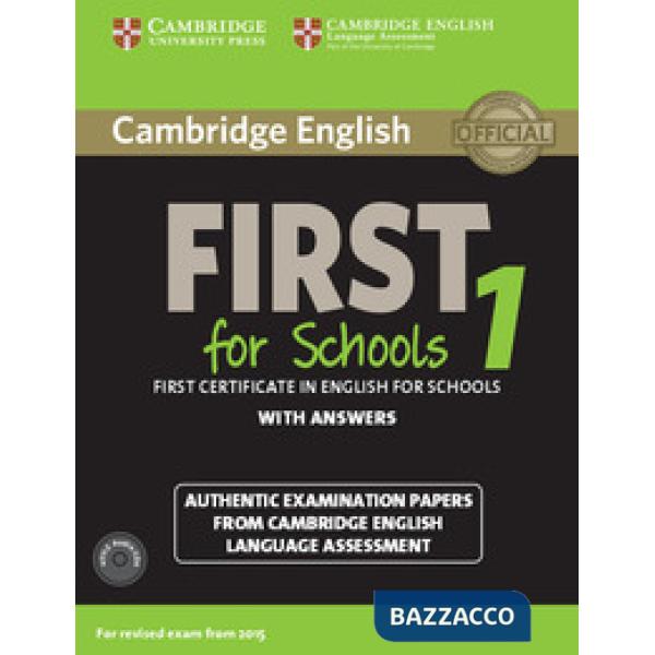 CAMBRIDGE FIRST FOR SCHOOL 1 UPDATED EXAM SB W/A