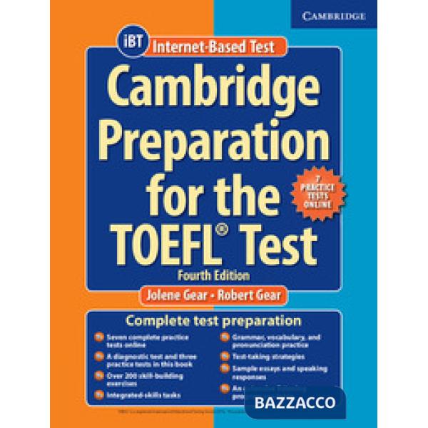 CAMB PREP TOEFL BK W/ONLINE PRAC TESTS 4ED + CD