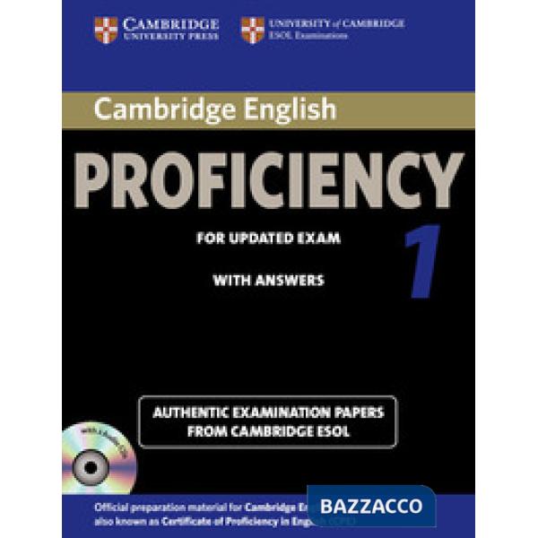CAMBRIDGE ENGL PROFICIENCY 1 W/A + CD
