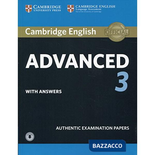 CAMBRIDGE ENGLISH ADVANCED 3 STUDENT'S BOOK WITH ANSWERS WITH AUDIO