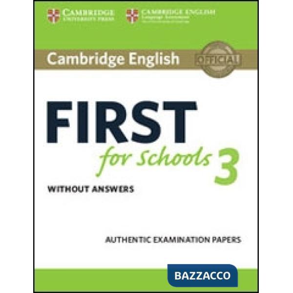 CAMB FIRST 3 FOR SCHOOLS SB WO/A