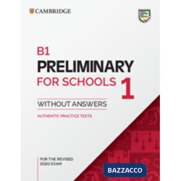 B1 PRELIMINARY FOR SCHOOLS 1 SB WO/A + AUDIO ED20