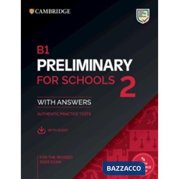 B1 PRELIMINARY FOR SCHOOL 2 SB W/A + AUDIO + RESOURCE BANK