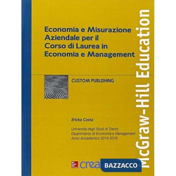 Economia e misurazione aziendale per il corso di Laurea in Economia e Management