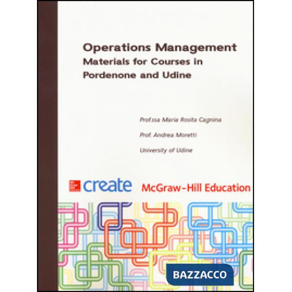 Operation management. Materials for courses in Pordenone and Udine