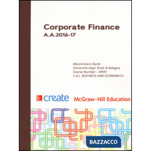 Corporate finance A. A. 2016-17