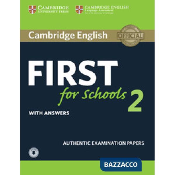 FIRST FOR SCHOOLS STUDENT'S BOOK WITH ANWERS