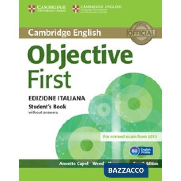 OBJECTIVE FIRST 4ED SB W/O + E-SB + E-WB W/O + AUDIO