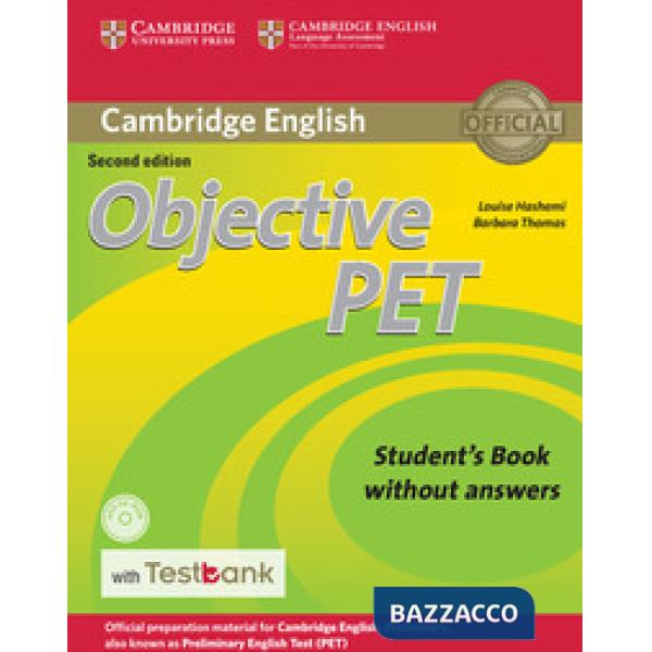 OBJECTIVE PET 2ED SB WO/A + TESTBANK