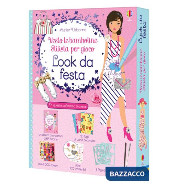 Look da festa. Vesto le bamboline. Stilista per gioco. Con gadget