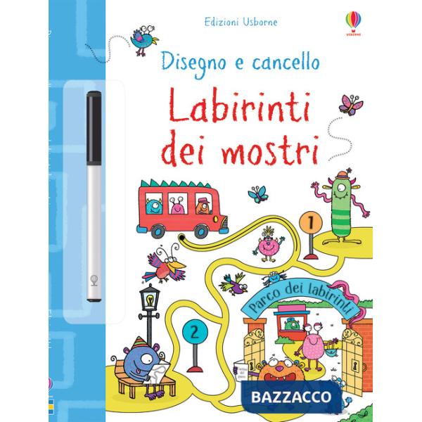 Labirinti dei mostri. Con pennarello cancellabile
