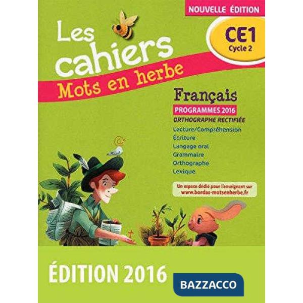 LES CAHIERS MOTS EN HERBE CE1 CYCLE 2