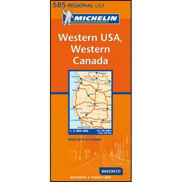 Western U.S.A., western Canada 1:2.400.000
