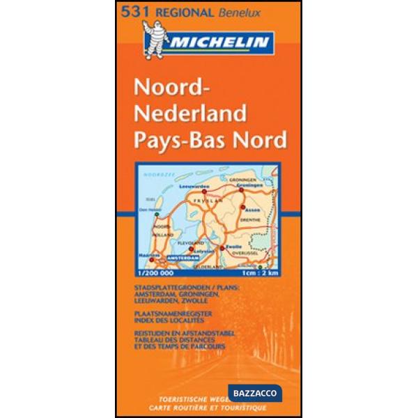 Noord-Nederland-Pays-Bas nord 1:200.000