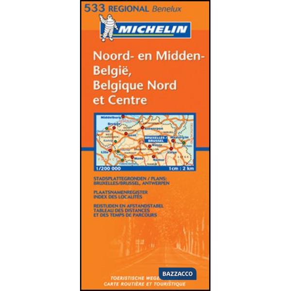Belgique nord & centre-Noord & midden België 1:200.000