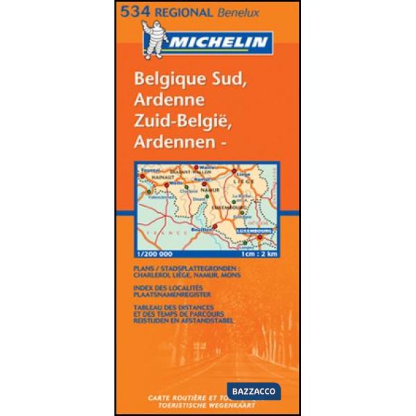 Belgique sud, Ardenne-Zuid-België, Ardennen 1:200.000