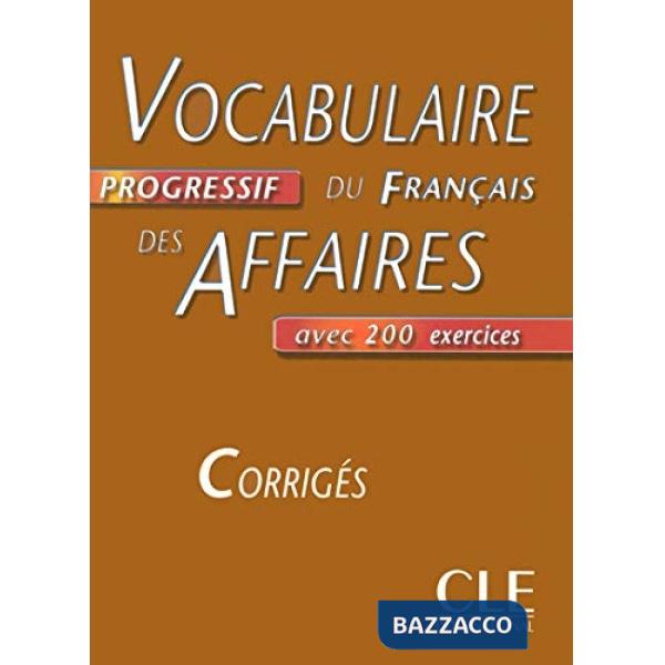 VOCABULAIRE PROGRESS AFFAIRES CORRIGES