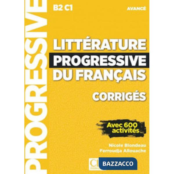 LITTERATURE PROGRESSIVE AVANCE CORRIG.2ED NC