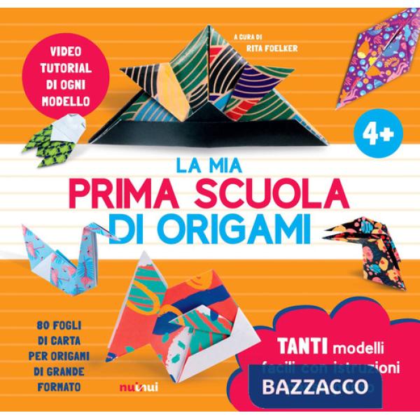 Mia prima scuola di origami. Ediz. a colori. Con 80 fogli di carta per origami di grande formato. Con video tutorial (La)