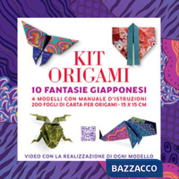 Kit origami. 10 fantasie giapponesi. Strappa e piega XXL. Nuova ediz. Con QR per tutorial per realizzare 4 modelli tradizionali.