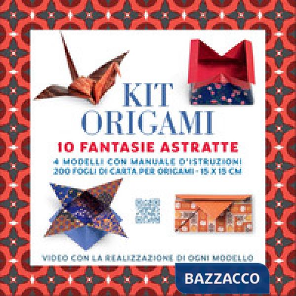 Kit origami. 10 fantasie astratte. Strappa e piega XXL. Ediz. a colori. Con QR per tutorial per realizzare 4 modelli. Con 200 fo