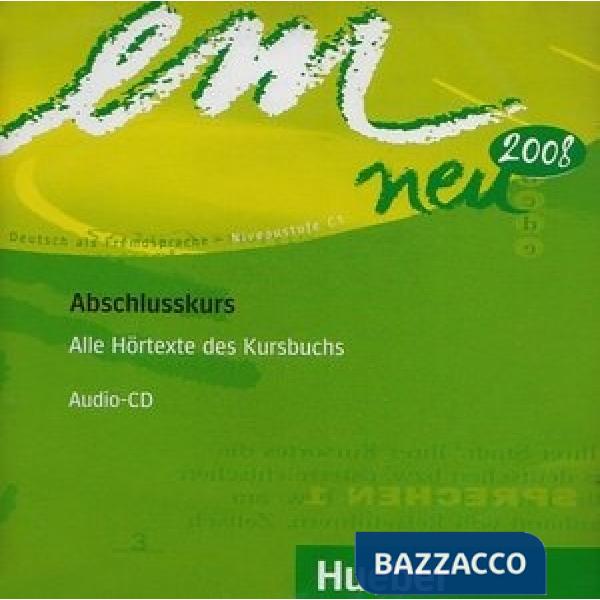 EM NEU 2008 ABSCHLUSSKURS 1 CD AUDIO DEL KURSBUCH