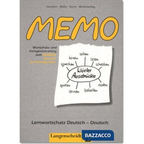 MEMO GLOSSAR DEUTSCH-DEUTSCH