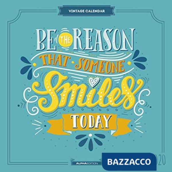 Calendario da muro 30x30 cm vintage 2020