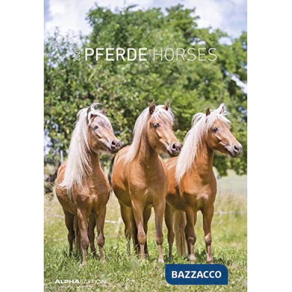 Calendario da muro 23,7 x 34 cm horses 2020