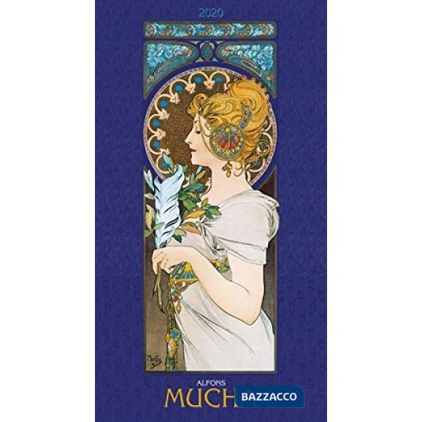 Calendario da muro 33 x 60 cm alfons mucha 2020