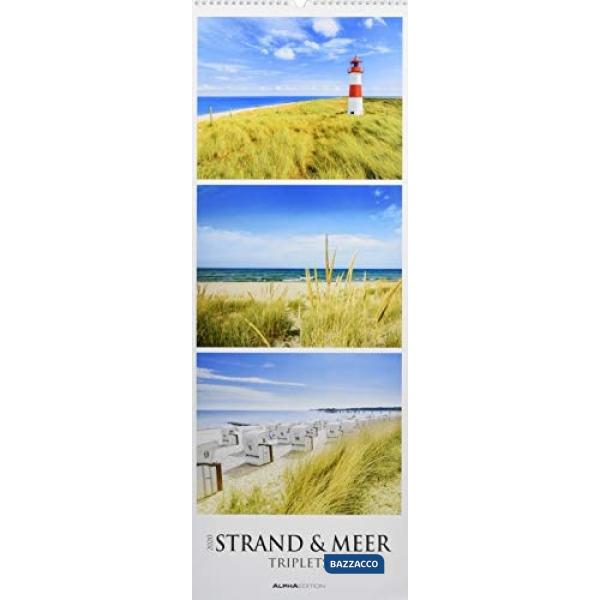 Calendario da muro 25 x 69 cm beach & oceans 2020