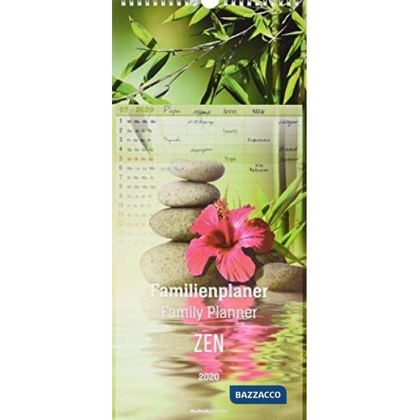 Calendario da muro 21 x 45 cm family planner zen 2020