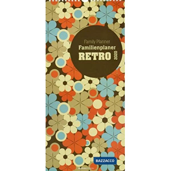 Calendario da muro 21 x 45 cm fam. Retro 2020