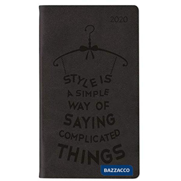 Agenda settimanale 9x15,6 cm ladytimer slim deluxe black 2020