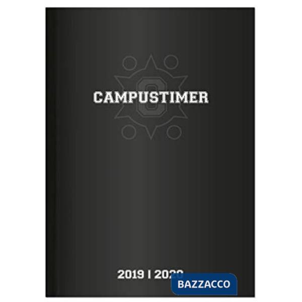 Agenda settimanale 15x21 cm campustimer a5 black 2020