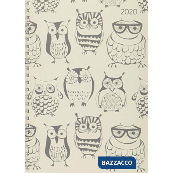 Agenda settimanale 15x21 cm ladytimer spi. Owls 2020