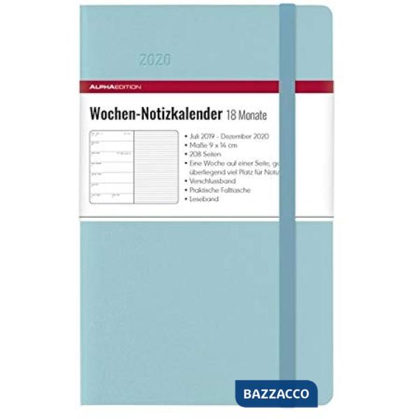 Agenda settimanale 9x14 cm 18 mesi azure 2020