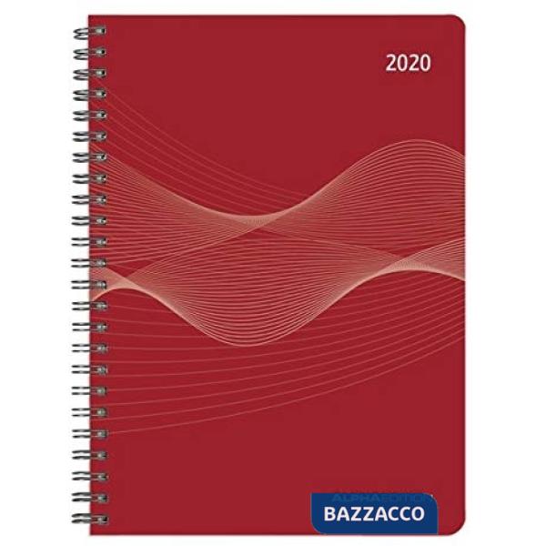 Agenda settimanale 15x21 cm spiralata rossa 2020