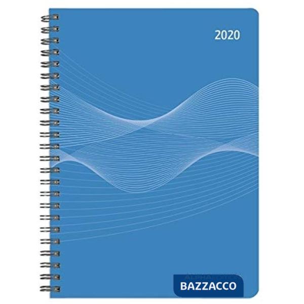 Agenda settimanale 15x21 cm spiralata blu 2020
