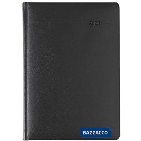 Agenda giornaliera 21,7x30,3 cm balacron nera 2020