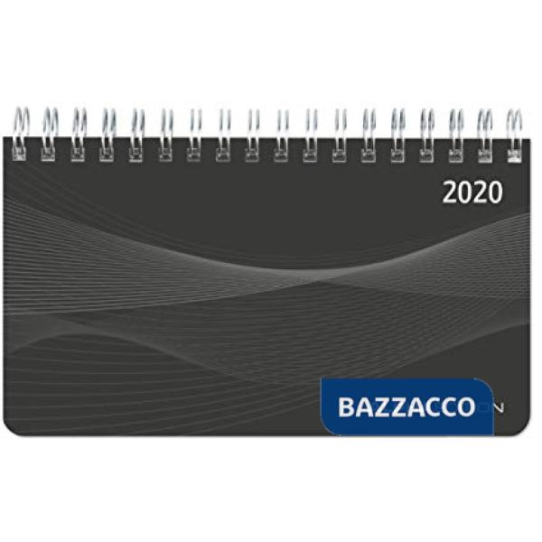 Agenda settimanale 15,6x9 cm pp nera 2020