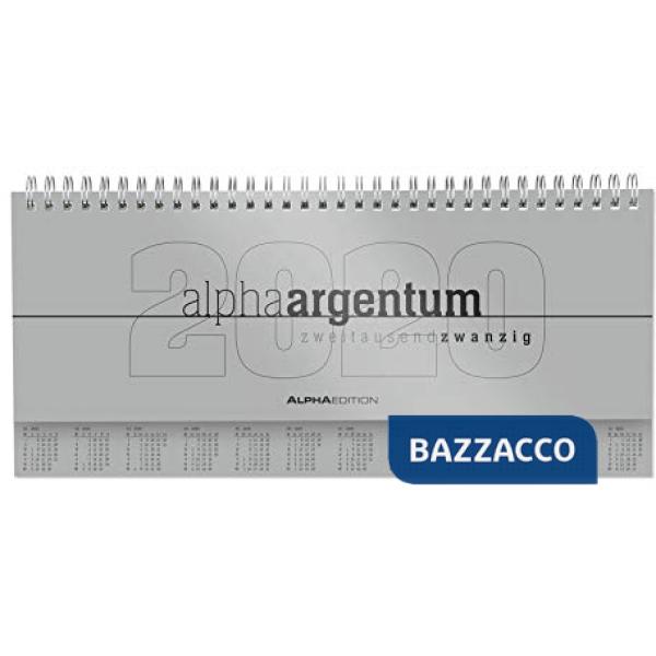 Agenda settimanale 29,7x13,5 cm alpha argentum 2020