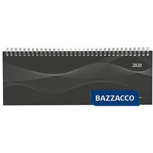 Agenda settimanale 29,7x10,5 cm pp nera 2020