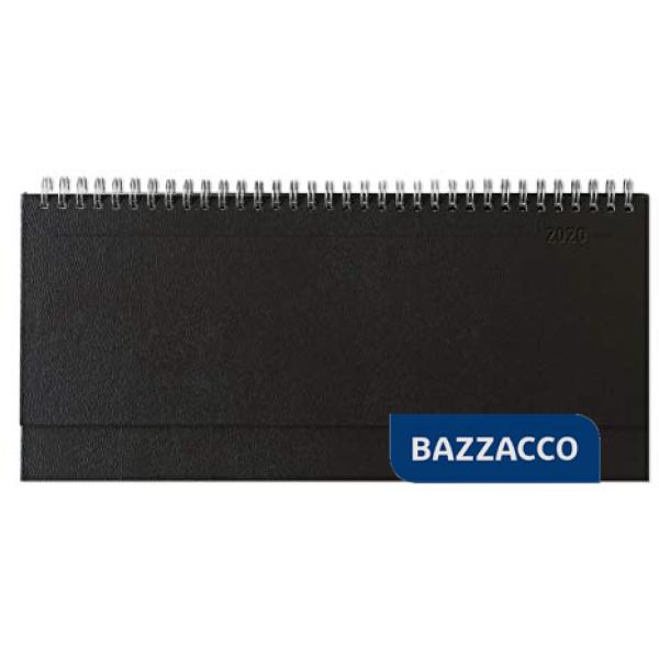 Agenda settimanale 29,7x13,5 cm balacron nera 2020